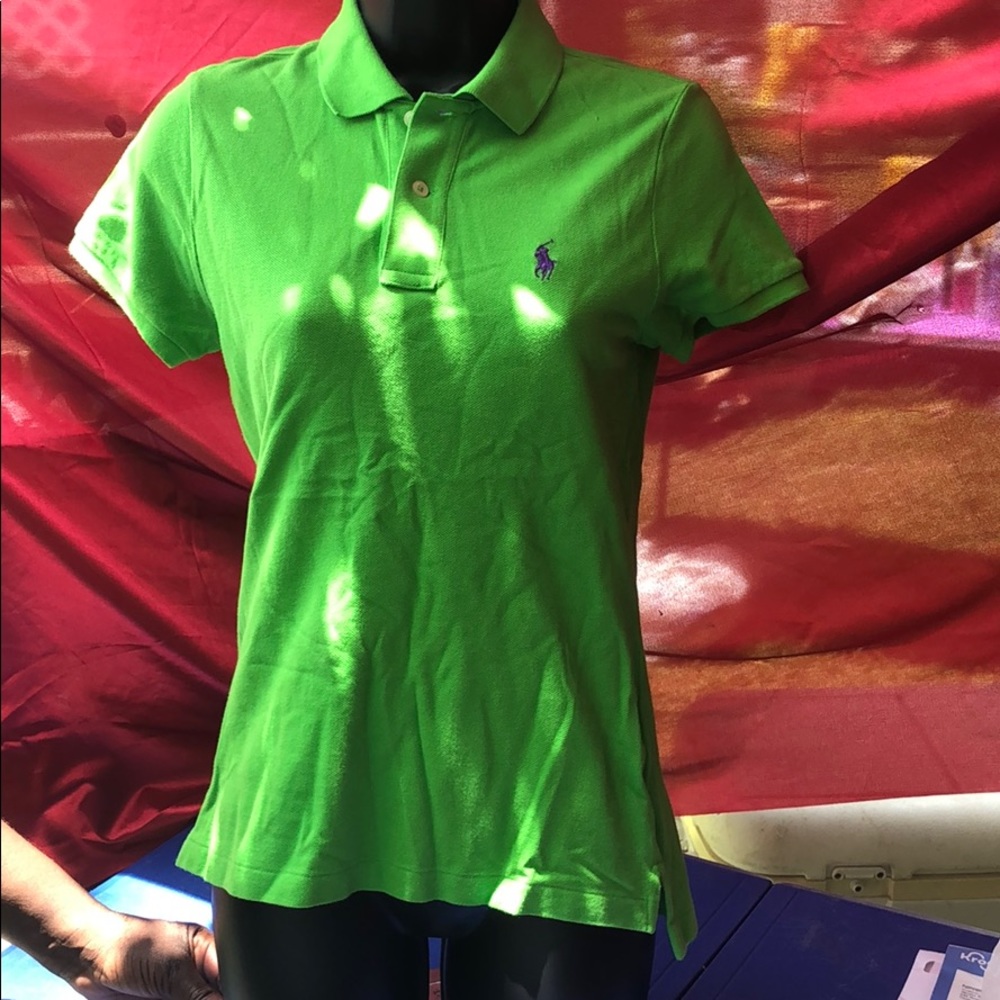 Skinny POLO with purple horse BLUE LABEL